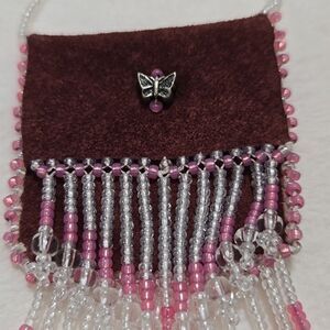 Native American Leather Medicne Pouch Necklace